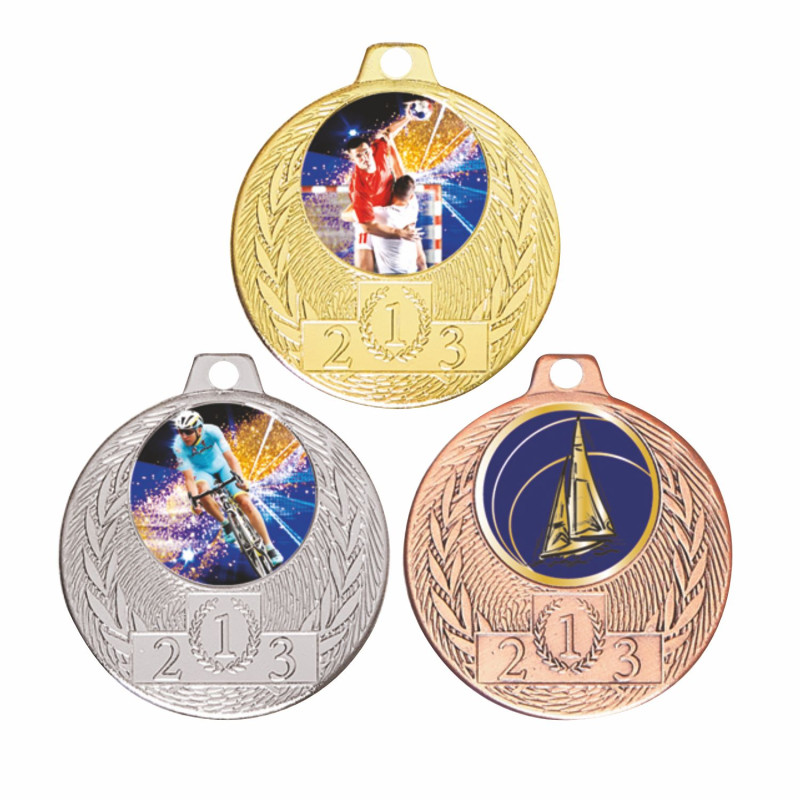Médaille 45mm Podium avec pastille - F-Q047