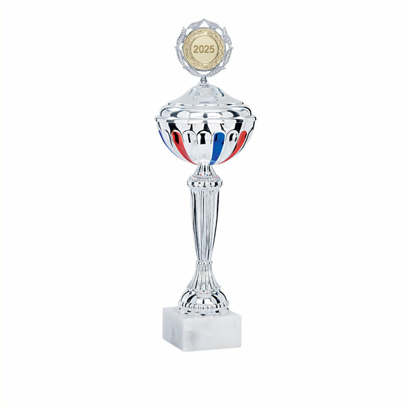 Coupe Ligne Economique Bleu Blanc Rouge avec couvercle porte pastille F-1542C - F-1544C - F-1546C