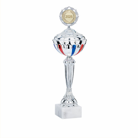 Coupe Ligne Economique Bleu Blanc Rouge avec couvercle porte pastille F-1542C - F-1544C - F-1546C