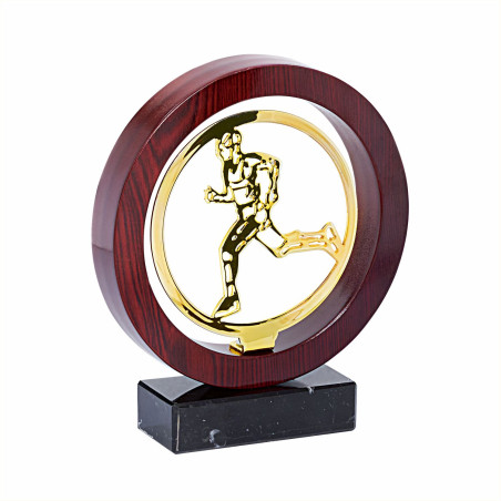 Trophée bois et métal Cross/Course - F-JX02