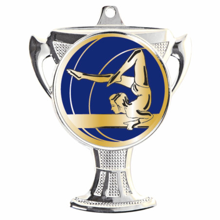 Médaille 80mmx70mm design coupe avec pastille F-Q-083