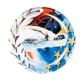 Médaille céramique couleurs...