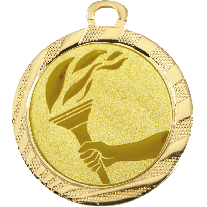 Médaille avec pastille victoire flambeau - B-ME070.01AAG