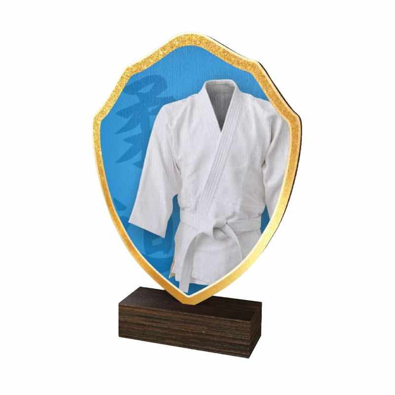 Trophée Bois couleurs Judo Kimono - BA-TFRW142