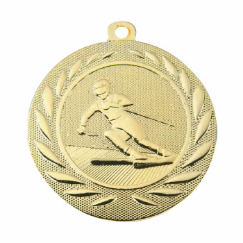 Médaille frappée 50mm ski...