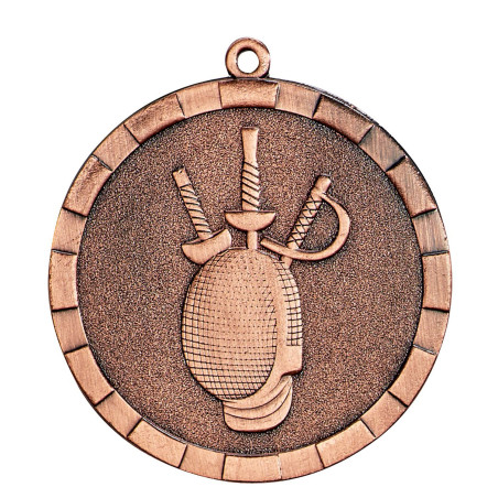 Médaille frappée 50mm Escrime avec gravure offerte T-MF53D