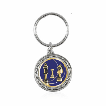 Porte clefs argent avec...