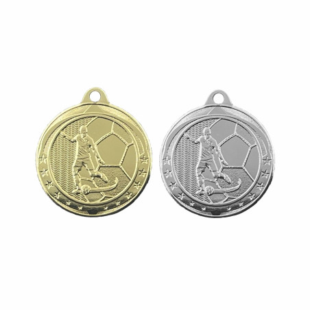 Médaille Frappée 40mm Football avec gravure offerte - CH-IM00670