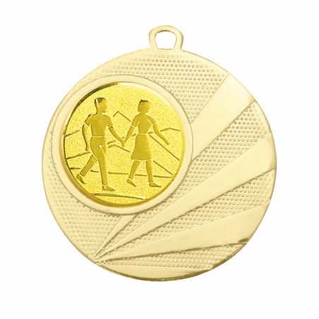 Médaille 50mm avec Pastille Randonnée pédestre et gravure - B-D112H