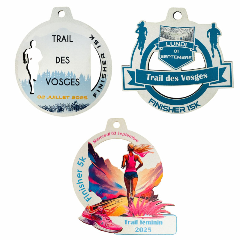 Médaille Création Sur Mesure Isorel impression couleurs TD-ISO-01 - TD-ISO-02 - TD-ISO-03
