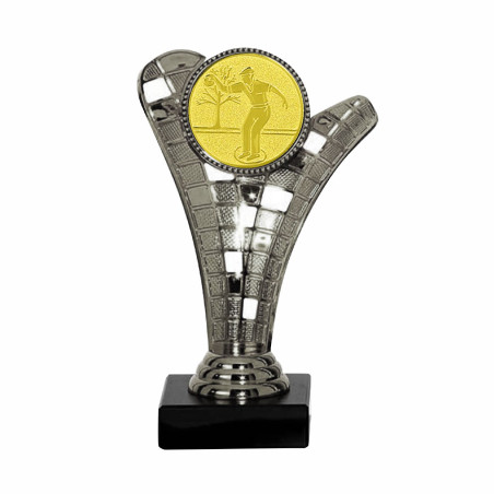 Trophée podium multisports avec pastille CH-AR1140