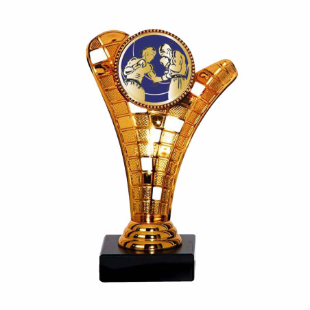 Trophée podium multisports avec pastille CH-AR1140