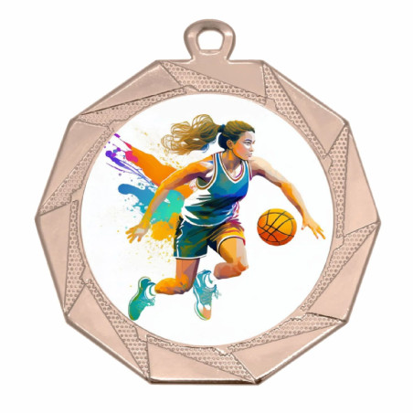 Médaille création impression couleurs 70mm - B-ME083
