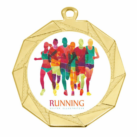 Médaille création impression couleurs 70mm - B-ME083