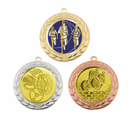 Médaille 70mm multisports avec pastille - B-ME072
