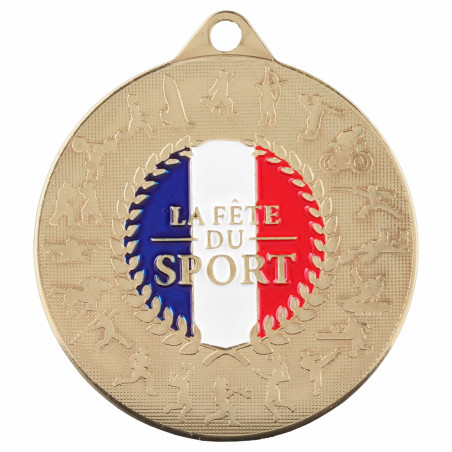 Médaille frappée Fête du sport 50mm - CH-IM00755