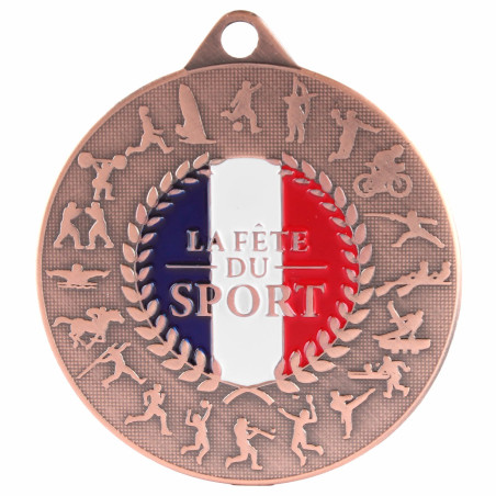 Médaille frappée Fête du sport 50mm - CH-IM00755