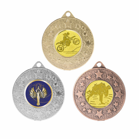 Médaille 50mm multisports avec pastille - CH-IM00777