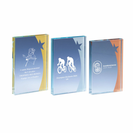 Trophée création verre étoile - F-168-31 - F-168-32 - F-168-33