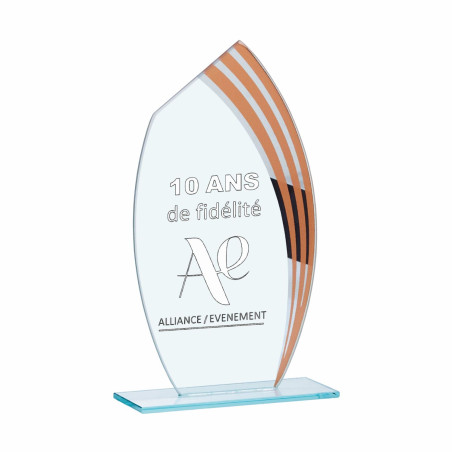 Trophée création verre podium - F-162-21 - F-162-22 - F-162-23