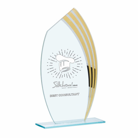 Trophée création verre podium - F-162-21 - F-162-22 - F-162-23