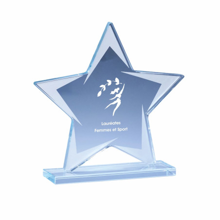 Trophée création verre modèle étoile - F-173-01 - F-173-02 - F-173-03