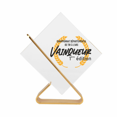 Trophée création verre et métal - CH-81841