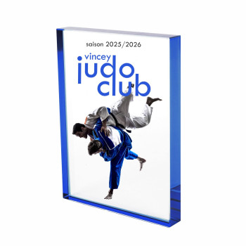 Trophée verre avec liserés...