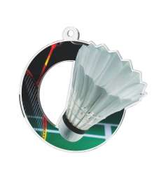 Médaille Acrylique 50mm Badminton - MDA0010M6