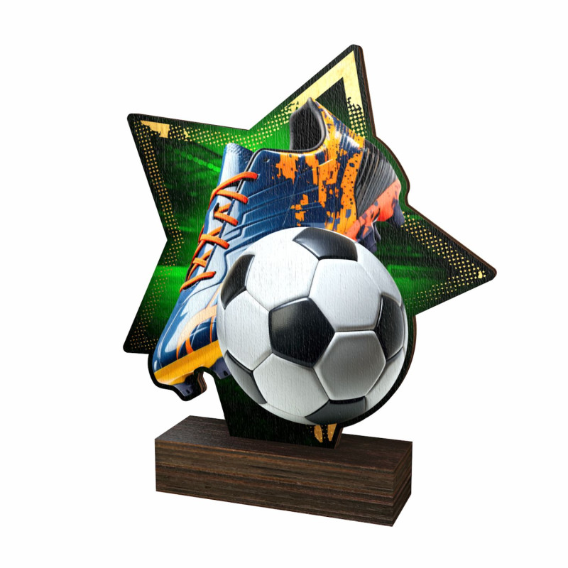 Trophée bois couleurs football - BA-WFSTAR001C.M2