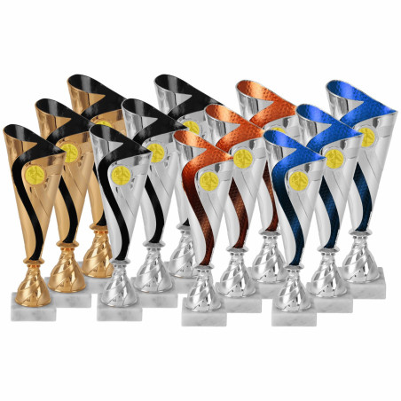 Lot de 12 coupes avec pastille multisports - CH-Lot26DIFF