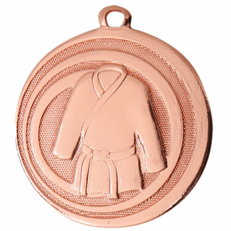 Pack de 100 médailles panachées frappées 45mm judo avec rubans fins offerts - B-ME-093