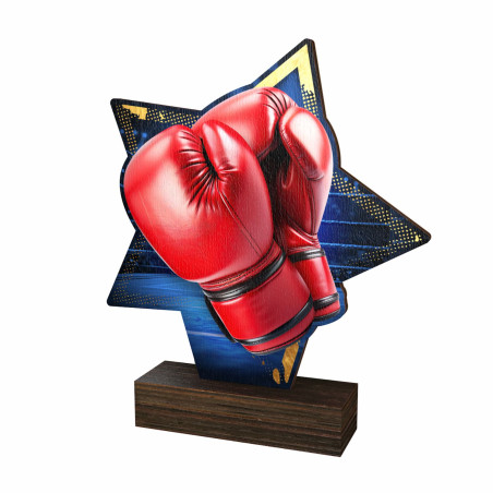 Trophée bois couleurs boxe - BA-WFSTAR001C.M12