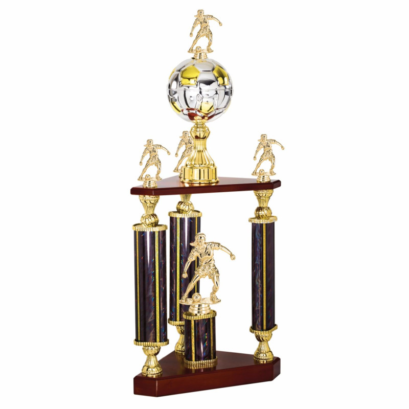 Trophée à étage spécial football avec figurines football Femme - F-88-31