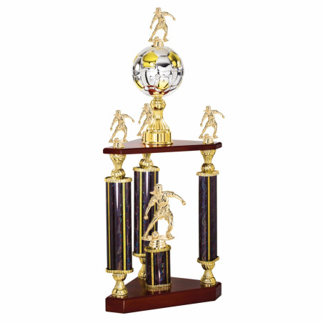 Trophée à étage spécial football avec figurines football Femme - F-88-31