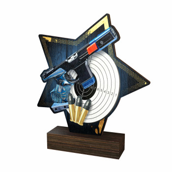 Trophée bois couleurs tir...