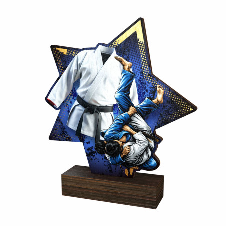 Trophée bois couleurs judo - BA-WFSTAR001C.M33