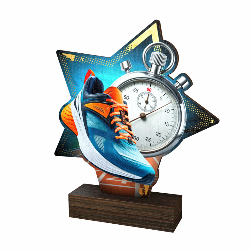 Trophée bois couleurs cross - BA-WFSTAR001C.M35