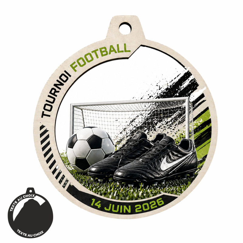 Médaille Sport Bois isorel 50 ou 70mm - TD-ISO-50 - TD-ISO-70 Football