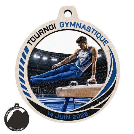 Médaille Création Sport Bois isorel 50 ou 70mm - TD-ISO-50 - TD-ISO-70 Gymnastique Homme