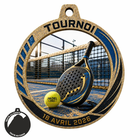Médaille Création Sport Bois isorel 50 ou 70mm - TD-ISO-50 - TD-ISO-70 Padel