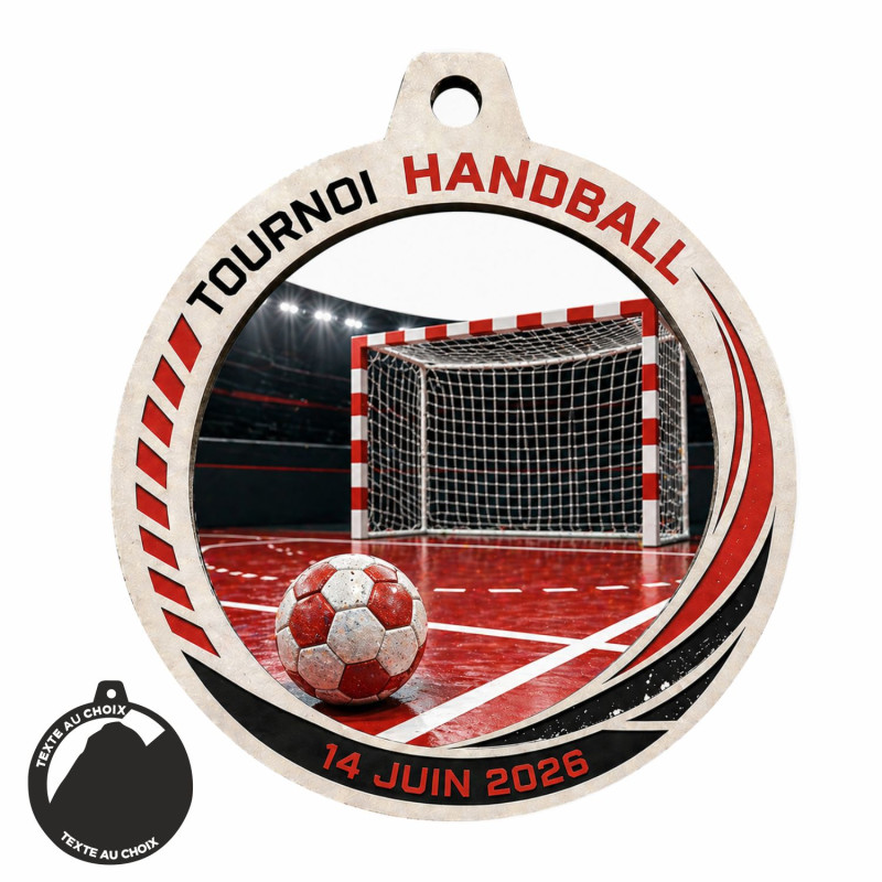 Médaille Création Sport Bois isorel 50 ou 70mm - TD-ISO-50 - TD-ISO-70 Handball