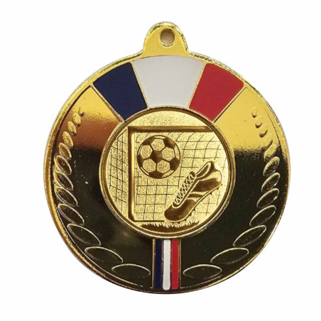 Médaille 50mm avec pastille modèle tricolore multisports - CA-FE033