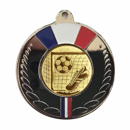 Médaille 50mm avec pastille modèle tricolore multisports - CA-FE033