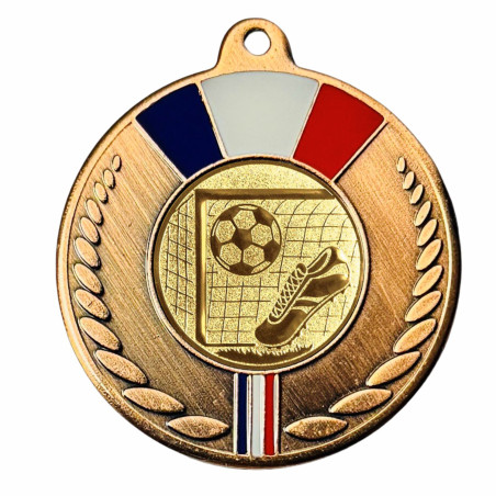 Médaille 50mm avec pastille modèle tricolore multisports - CA-11FE288