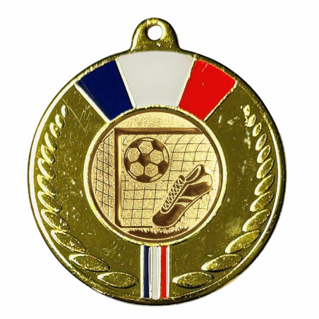 Médaille 50mm avec pastille modèle tricolore multisports - CA-11FE288