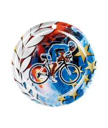 Médaille Céramique Couleurs 70mm Cyclisme - F-NA09