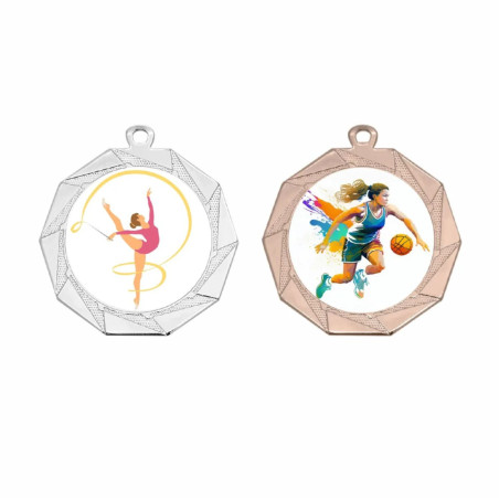Médaille création impression couleurs 70mm - B-BS.ME83