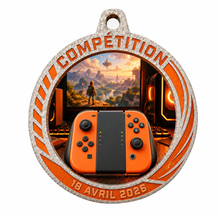 Médaille Création Sport Bois isorel 50 ou 70mm - TD-ISO-50 - TD-ISO-70 Jeux vidéo Gaming 3