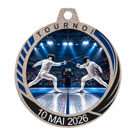 Médaille Création Sport Bois isorel 50 ou 70mm - TD-ISO-50 - TD-ISO-70 Escrime